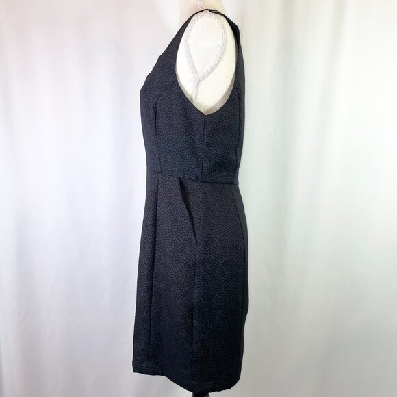 Forever 21 Pebble Texture Sheath Dress Black Sleeveless V Neck Size M - Picture 2 of 11